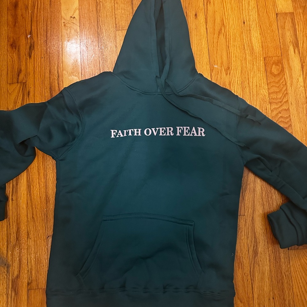 Green 'Faith Over Fear' Hoodie